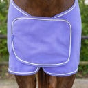QHP Fleecedecke mit Ornament, Lila/Silber - 105 cm