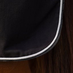 Coperta in Pile con Decorazione, Nero/Argento - 105 cm