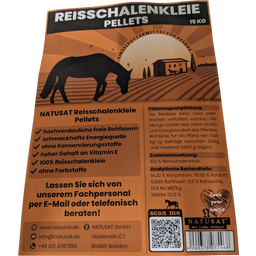 NATUSAT Reisschalenkleie Pellets - 15 kg