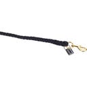Strick mit Karabiner (Messing), schwarz