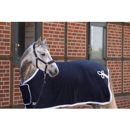 ESKADRON Abschwitzdecke Fleece navy/weiß - M