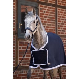 ESKADRON Abschwitzdecke Fleece navy/weiß - M