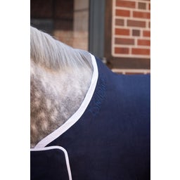 ESKADRON Abschwitzdecke Fleece navy/weiß - M
