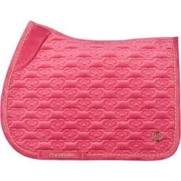 Springschabracke Velvet Monogram scarlet pink