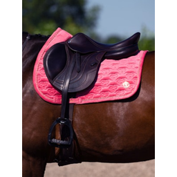 Springschabracke Velvet Monogram scarlet pink