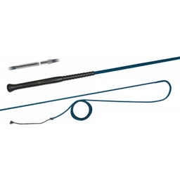 Lonžirni bič FLECK, ERGO-ročaj z vijačnim zapenjanjem, 200 cm - modra