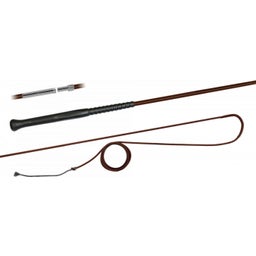 FLECK Longierpeitsche ERGO-Griff mit Schraubverschluss, 180 cm - braun