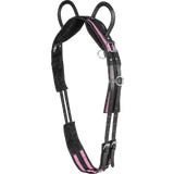 Lunging Surcingle with Two Handles, Grey/Pink-Red