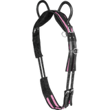 Longiergurt mit zwei Handgriffen grau/rosa-rot