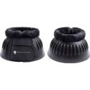 Cloches de Protection en Caoutchouc avec Bordure en Fourrure Synthétique, Noires - XL