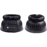 Hufglocken Gummi mit Synthetik-Fell, schwarz