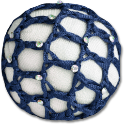 Waldhausen Haarnetz mit Glitzersteinchen - blau