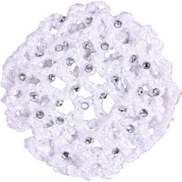 QHP Diamond Hairnet - white