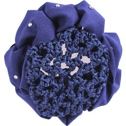 QHP Haarschleife Flower - navy
