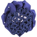 QHP Flower Hair Bow - navy