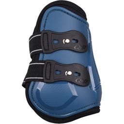 QHP Champion Bell Boots, steel blue - Pony