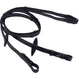 Non-slip Reins with Leather Stoppers, black