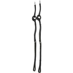 Side Reins with Rubber Rings, Full, Black - 1 Pair