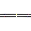 Non-Slip Reins with Multi-colour Bars, Full, Black - 1 Pc