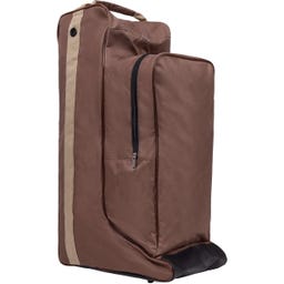QHP Combi Boots & Helmet Bag - Brown/Beige
