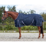 QHP Regendecke Turnout Luxus Fleece navy