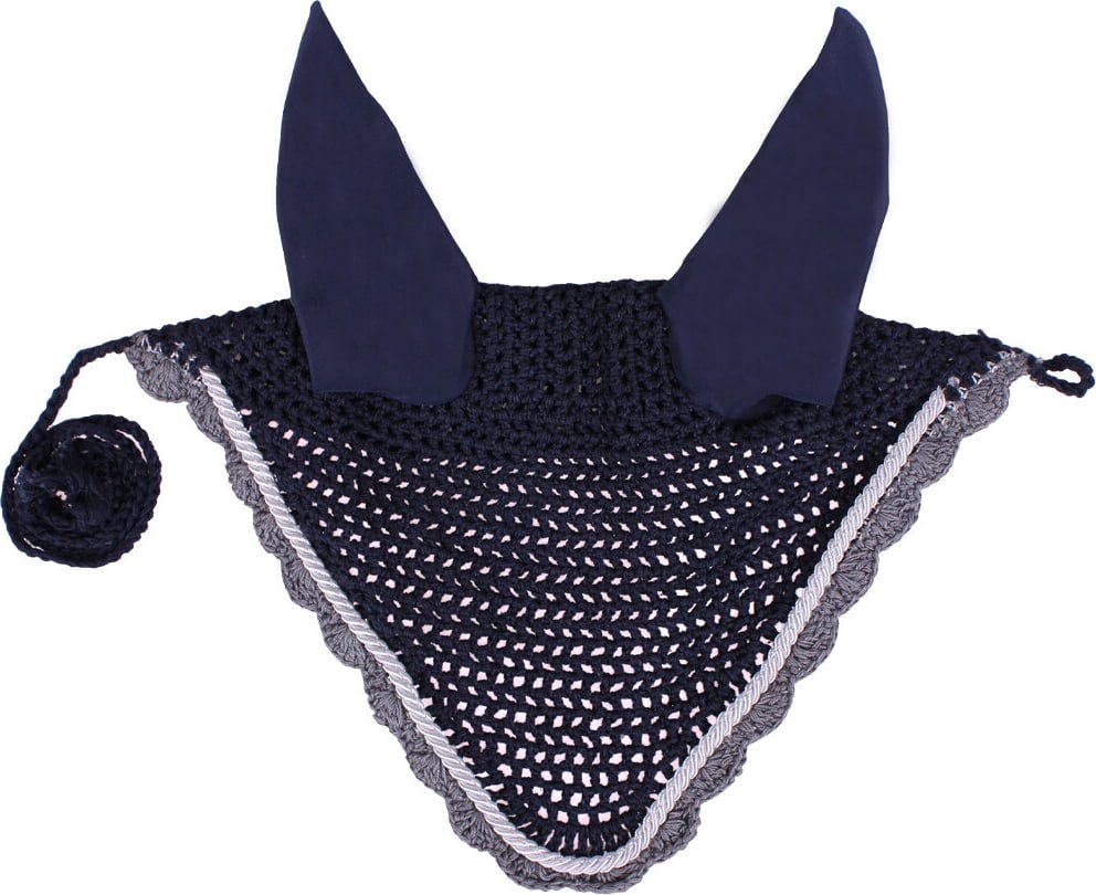 QHP Color Ear Bonnet, navy - Shetty