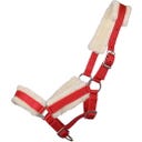 QHP Foal Halter with Fur, red