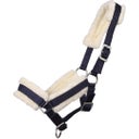 QHP Foal Halter with Fur, dark blue