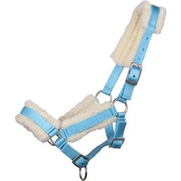 PresTeq Cabezada para Potro con Piel, Baby Blue
