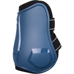 QHP Champion Bell Boots, steel blue - Pony