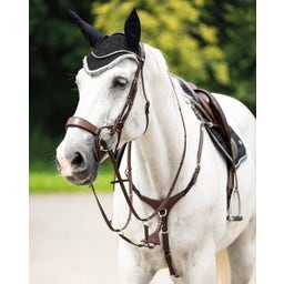 QHP Ohrenhaube Color schwarz