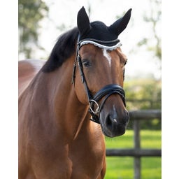 QHP Ohrenhaube Color schwarz