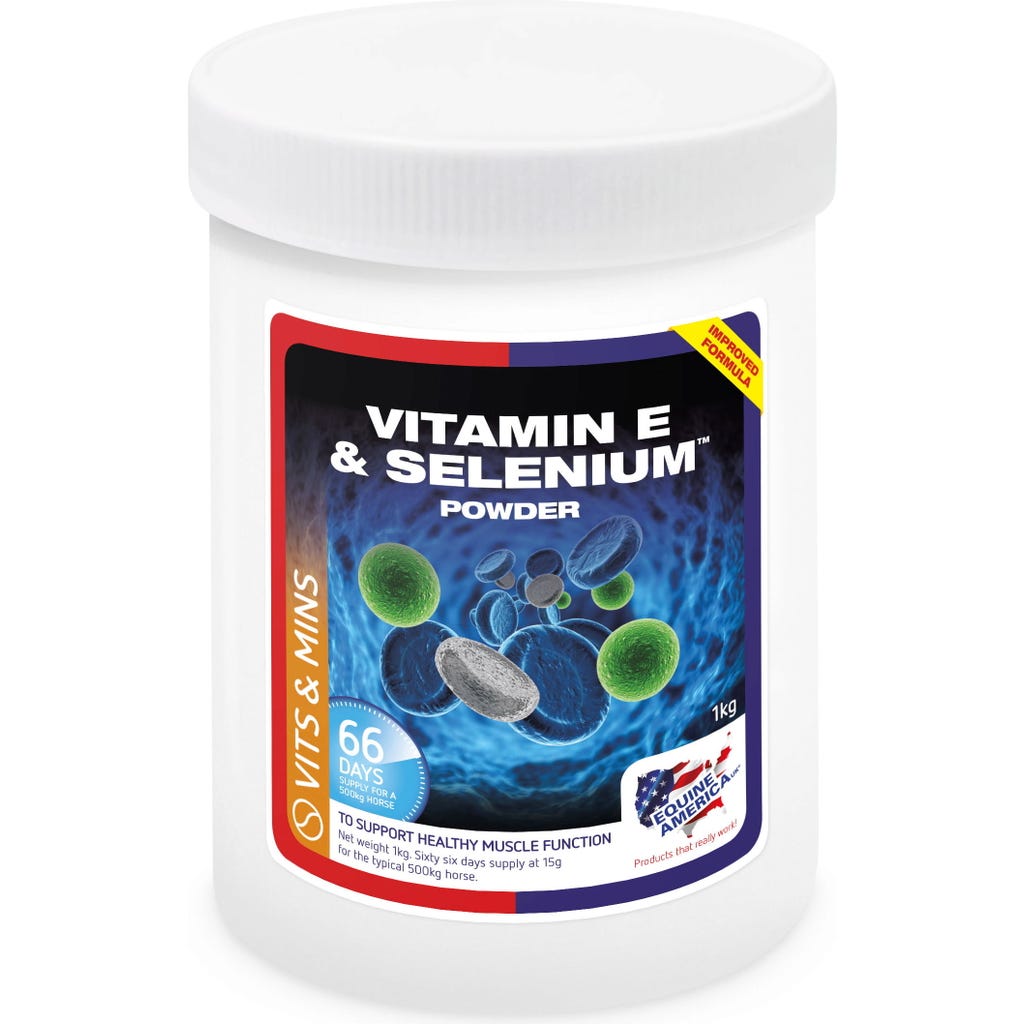 Equine America Vitamin E & Selenium Powder, 1 kg - EquusVitalis.se