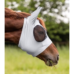 Waldhausen Fliegenmaske Puck, silbergrau - Warmblut extra