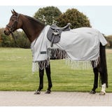 Jahalno pregrinjalo Protect, z resicami, silver grey