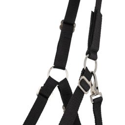QHP Grazing Muzzle with Faux Fur, Black - Cob