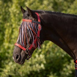 QHP Fliegenfransen Collection, Sunset Red - Shetty