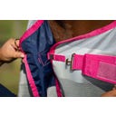 Bucas Buzz-Off Fly Rug with Neck, blue/blossom - 135 cm