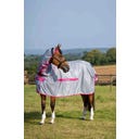 Bucas Buzz-Off Fly Rug with Neck, blue/blossom - 135 cm