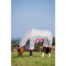 Bucas Buzz-Off X Fly Rug, blue/blossom - 135 cm