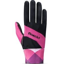 Reithandschuh Martingal -  Black/Posh Pink - 6