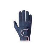 Lona lovagl&oacute;kesztyű - Navy/Vintage r&oacute;zsasz&iacute;n