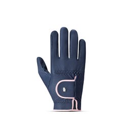 Lona lovaglókesztyű - Navy/Vintage rózsaszín - 6