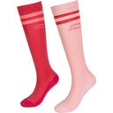 Kentucky Horsewear Socken Stripes, 2er Set, Pink/Light Rose