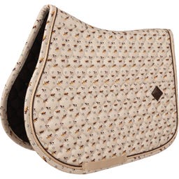 Springschabracke Velvet Pferdemuster FULL - Beige