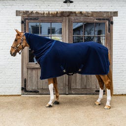 Kentucky Horsewear Fleece-Decke mit Halsteil, Marineblau