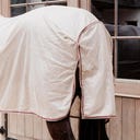 Fliegendekce Comfort classic mit Halsteil & Bauch, beige/bordeaux