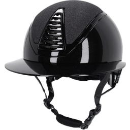 Casco de Equitación Glendale con Visera Polo, Negro