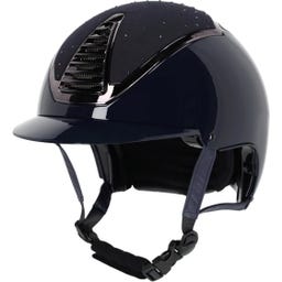 QHP Kask jeździecki Memphis - niebieski