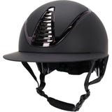Casco da Equitazione Toledo con Visiera Polo, Nero